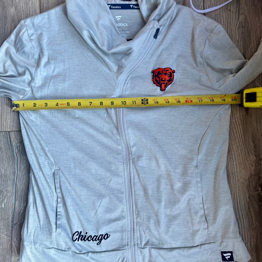 Chicago Bears Fanatics Womens Large Full Zip Cowl Neck Jacket NFL Football - Picture 7 of 7